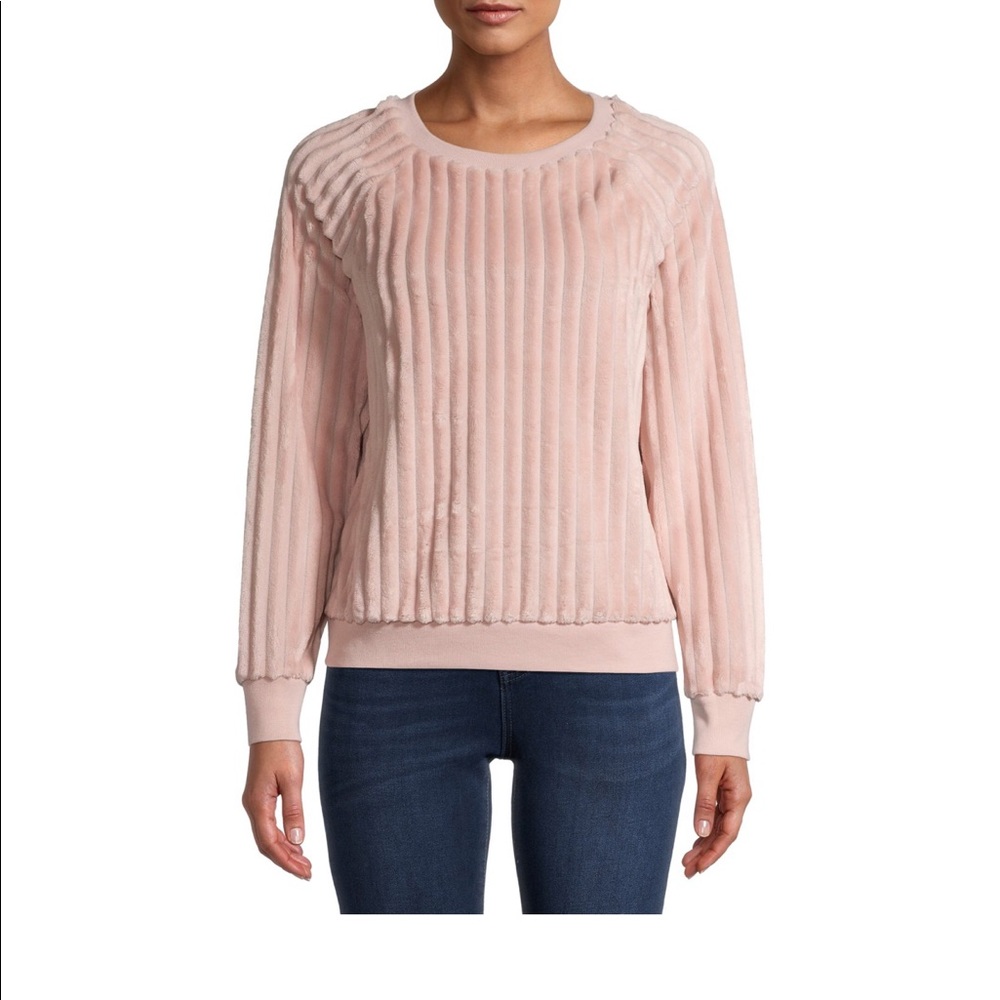 No boundaries juniors’ fuzzy rib knit  sweater